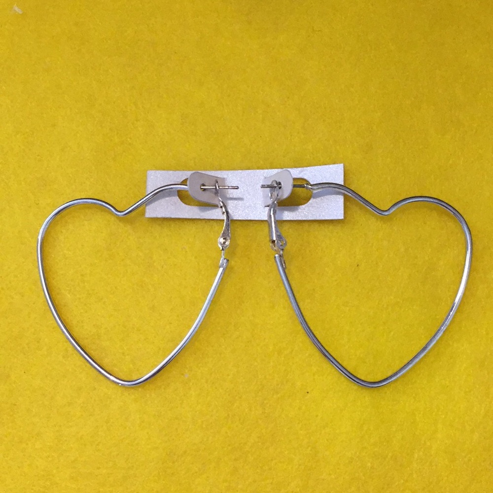Heart Shaped Hoop Earrings
